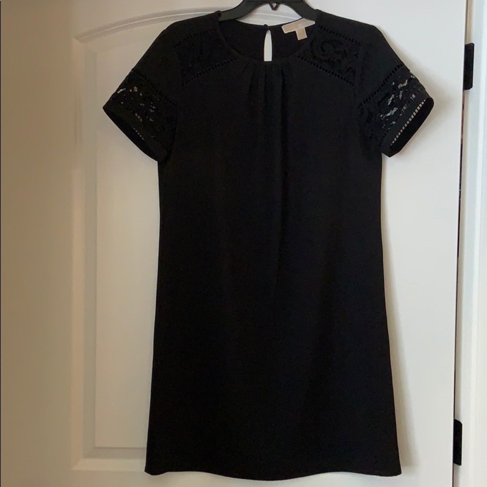 Michael Kors black short sleeve sheath dress sz S